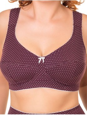 Бюстгальтер на широких лямках Valmira 1121/C вино в крапинку, Цвет: вино в крапинку, Размеры: 115D