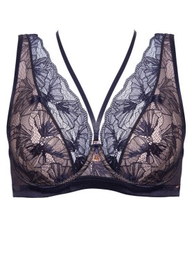 Мягкий кружевной бюстгальтер Alles VOLARE M BRALETTE темно-синий, Цвет: темно-синий, Размеры: 70D, изображение 8