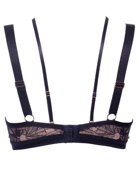 Кружевной бюстгальтер пуш-ап Alles VOLARE P-UP темно-синий, Цвет: темно-синий, Размеры: 80C, изображение 7