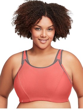 Спортивный бюстгальтер для фитнеса Glamorise GI9167 коралл, Цвет: коралл, Размеры: 100B, изображение 5
