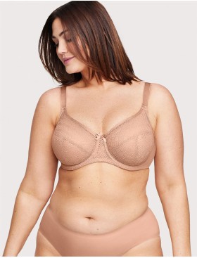 Бюстгальтер мягкий кружевной Glamorise GI9855 кофе с молоком, Цвет: кофе с молоком, Размеры: 90H, изображение 7