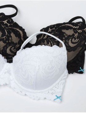 Кружевной бюстгальтер балконет Infiore PIZZO 5001 luxury black, Цвет: luxury black (черный+беж), Размеры: 85B, изображение 4