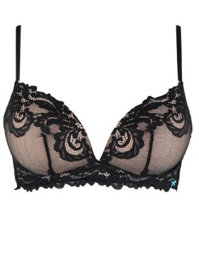 Бюстгальтер пуш-ап без косточек Infiore PIZZO 5011 luxury black, Цвет: luxury black (черный+беж), Размеры: 80B, изображение 3