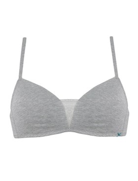 Хлопковый бюстгальтер без косточек Infiore SAMBA 856 grigio melange, Цвет: grigio mel (серый), Размеры: 65B, изображение 2