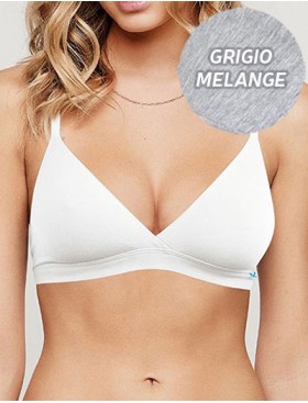 Бюстгальтер триангул из хлопка Infiore FLAMENCO 858 grigio melange, Цвет: grigio mel (серый), Размеры: 85B