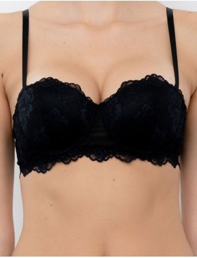 Бюстгальтер анжелика пуш-ап Lormar DELUXE nero, Цвет: nero (черный), Размеры: 80B, изображение 3