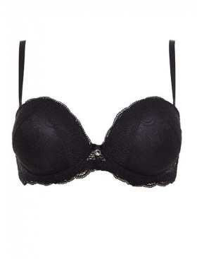 Бюстгальтер фашия с двойным пуш-ап Lormar EXTRA PIZZO nero, Цвет: nero (черный), Размеры: 70B, изображение 4