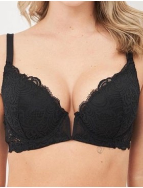 Бюстгальтер с глубоким вырезом Lormar FRIZZANTE V-BRA nero, Цвет: nero (черный), Размеры: 85B