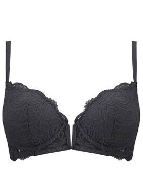 Бюстгальтер с глубоким вырезом Lormar FRIZZANTE V-BRA nero, Цвет: nero (черный), Размеры: 85B, изображение 3