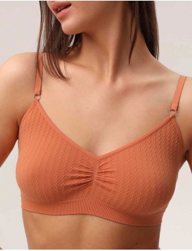 Топ на тонких бретелях MY BR641 caramel, Цвет: оранжевый, Размеры: S