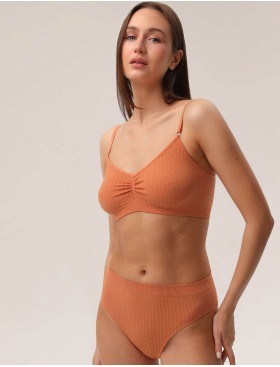 Топ на тонких бретелях MY BR641 caramel, Цвет: оранжевый, Размеры: S, изображение 2