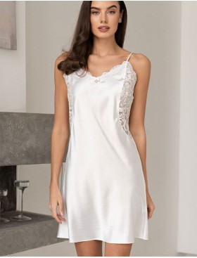 Короткая шелковая сорочка Mia-Amore MARJORY 3961 белый, Цвет: белый, Размеры: L, изображение 4