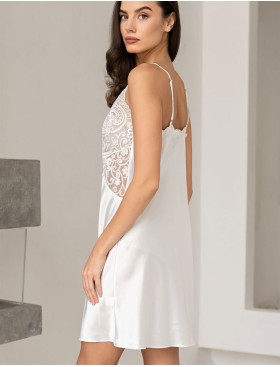 Короткая шелковая сорочка Mia-Amore MARJORY 3961 белый, Цвет: белый, Размеры: L, изображение 3