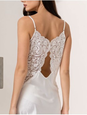 Шелковая сорочка с кружевом Mia-Amore MARJORY 3965 белый, Цвет: белый, Размеры: L, изображение 2