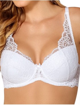 Бюстгальтер балконет с пуш-ап Nipplex CLAUDIA P-UP белый, Цвет: белый, Размеры: 65E