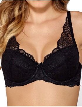 Бюстгальтер балконет с пуш-ап Nipplex CLAUDIA P-UP черный, Цвет: черный, Размеры: 65E