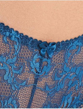 Кружевные стринги Simona M 003/30 топаз, Цвет: топаз, Размеры: XL, изображение 2