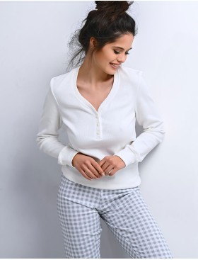 Женская пижама с брюками Sensis DESIRE, Цвет: серый, Размеры: L, изображение 2