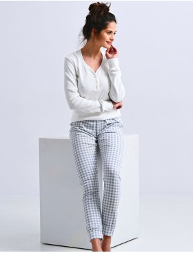 Женская пижама с брюками Sensis DESIRE, Цвет: серый, Размеры: L, изображение 3