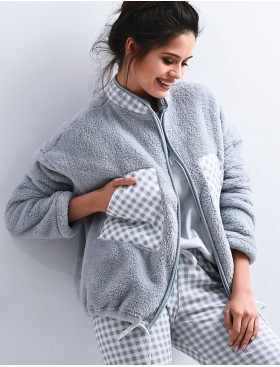 Плюшевая толстовка на молнии Sensis DESIRE, Цвет: серый, Размеры: L/XL