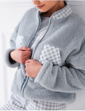 Плюшевая толстовка на молнии Sensis DESIRE, Цвет: серый, Размеры: L/XL, изображение 2