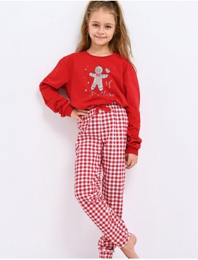 Пижама для девочки Sensis HAZEL KIDS, Цвет: красный, Размеры: 110-116