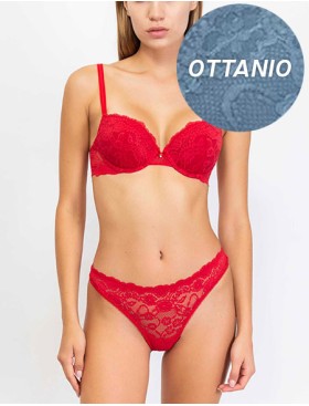Комплект Sielei ALLURE 2680+2673 пуш-ап стринги ottanio, Цвет: ottanio (бирюзовый), Размеры: 75B