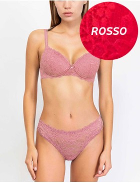 Комплект Sielei ALLURE 2688+2677 балконет бразилиана rosso, Цвет: rosso (красный), Размеры: 75B