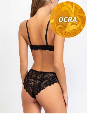 Комплект Sielei BERRIES 7422+7425 балконет и слипы ocra, Цвет: ocra (желтый), Размеры: 85B, изображение 2