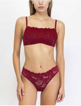 Комплект Sielei BERRIES 7426+7427 бандо бразилиана bordeaux, Цвет: bordeaux (бордо), Размеры: 80B
