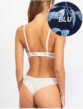 Комплект Sielei MILK DROP 7434+7437 пуш-ап бразилиана blu, Цвет: blu (синий), Размеры: 75B, изображение 2