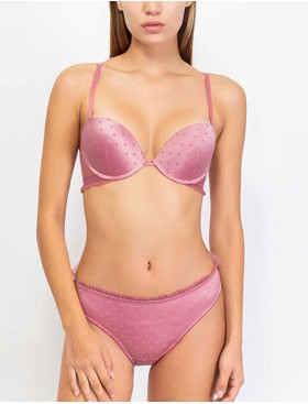 Комплект Sielei HEART GLOSS 7414+7417 пуш-ап бразилиана malva, Цвет: malva (лиловый), Размеры: 75B