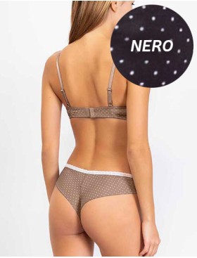 Комплект Sielei MILK DROP 7434+7437 пуш-ап бразилиана nero, Цвет: nero (черный), Размеры: 75B, изображение 2