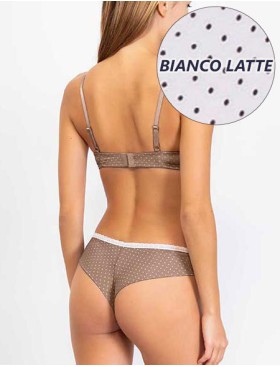 Комплект Sielei MILK DROP 7434+7437 пуш-ап бразилиана bianco latte, Цвет: bianco latte (молочн, Размеры: 75B, изображение 2