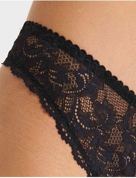 Кружевные стринги Simona M 003/30 черный, Цвет: черный, Размеры: L, изображение 2