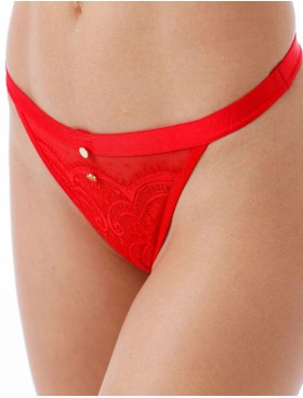 Трусы стринги Coquette Revue DOTS 67114-28, Цвет: красный, Размеры: 2XL
