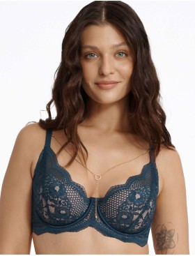 Кружевной бюстгальтер с поролоном Esotiq IDENTITY 41008 морская волна, Цвет: морская волна, Размеры: 90D, изображение 3