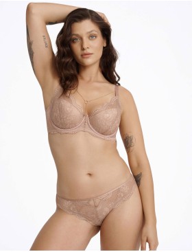 Кружевной бюстгальтер с поролоном Esotiq IDENTITY 41008 латте, Цвет: латте, Размеры: 75D, изображение 5