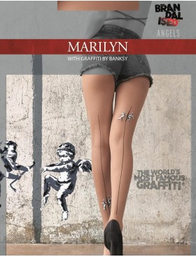 Колготки с декоративным швом Marilyn BANKSY ANGELS 20 den бежевый, Цвет: бежевый, Размеры: 1/2, изображение 2