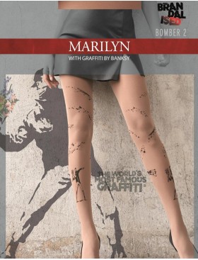 Колготки с рисунком Marilyn BANKSY BOMBER 2 20 den бежевый, Цвет: бежевый, Размеры: 1/2, изображение 2