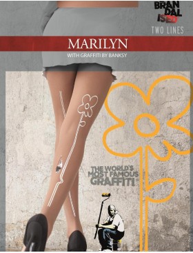 Колготки с декоративным швом Marilyn BANKSY TWO LINES 20 den бежевый, Цвет: бежевый, Размеры: 1/2, изображение 2