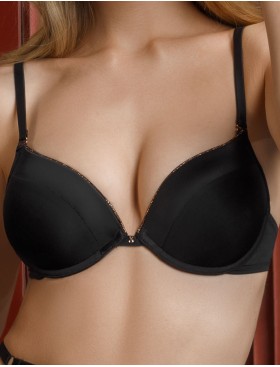 Бюстгальтер с пуш-ап гелем Mioocchi CRYSTALL 7735 nero, Цвет: nero (черный), Размеры: 70A