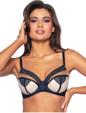 Бюстгальтер полупоролон на большую грудь Novika LOUNA MARINE N02, Цвет: темно-синий, Размеры: 90H, изображение 3