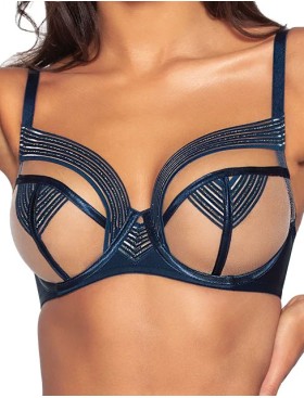Мягкий бюстгальтер на каркасах Novika LOUNA MARINE N03, Цвет: темно-синий, Размеры: 70I