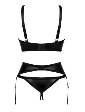 Сексуальный комплект с поясом для чулок Obsessive ARMARES SET, Цвет: черный, Размеры: XL/2XL, изображение 5