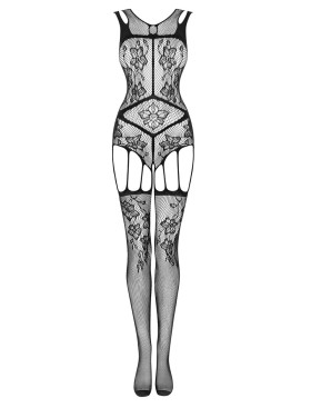 Боди-комбинезон сетка Obsessive F239, Цвет: черный, Размеры: S/M/L, изображение 4