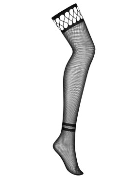 Чулки в сетку под пояс Obsessive S826, Цвет: черный, Размеры: S/M/L, изображение 4