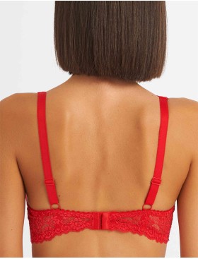 Бюстгальтер балконет пуш-ап Simona M 870 красный, Цвет: красный, Размеры: 75D, изображение 2
