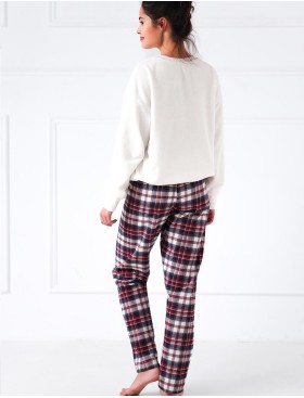 Теплая пижама с фланелевыми брюками Sensis BETTER, Цвет: белый, Размеры: S, изображение 4