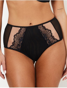 Высокие трусы женские Subtille LEONA high-waist, Цвет: черный+телесный, Размеры: M, изображение 3